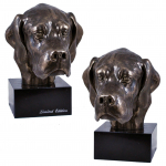 English Pointer - Dog statue, bust on stone base, sculpture, trophy for dog show by Art-Dog brand