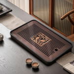 Bambusest teealuse drenaaž traditsiooniline, Kungfu laud veehoidlaga teemaja, kontori jaoks, Style C