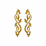 1tk &otilde;mblemine isetegemine k&auml;sit&ouml;&ouml; krae pulmakleit riided tikandid kuld h&otilde;bedased aplikatsioonid pitsplaastrid