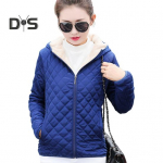 Talvine naiste jope kapuutsiga lukuga pikad varrukad Paks pl&uuml;&uuml;svoodriga &uuml;hev&auml;rviline kardigan hoiab soojas t&ouml;&ouml;lk&auml;imisel koolimantel M veinipunane v&auml;rv