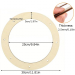 1/6 tk Creative Wreath Wood Circle DIY k&auml;sitsi valmistatud s&otilde;rmusep&auml;rja pulmade ja festivali kodukaunistus 1pc