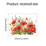 Poppy Green WC kleebised Vannituba Vannituba Kodu kaunistamine Dekoratiivsed seinakleebised 22*29CM/fun-m22