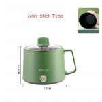 Multifunktsionaalne k&uuml;psetusmasin Mittenakkuva pann, elektriline riisipliit, roostevabast terasest keedupott Kodumajapidamiste &uuml;hiselamu kuumpott 1-2 inimesele S-Stainless steel roheline