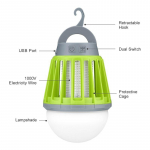 Mosquito Zapper Lantern &ndash; kaasaskantav, veekindel s&auml;&auml;set&otilde;rjelamp 2000 MAh USB-laetava akuga roheline
