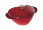 Pott - STAUB - S&uuml;damikuga pott - 20 cm - Mat must emailitud - 1,75 L - N&otilde;gusate piikidega kaas&reg; must
