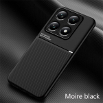 Nahast auto magnetiline hoidiku kate Xiaomi 14T Pro 5G pehme TPU silikoonist telefoni&uuml;mbrisele Mi 14T Mi14T Xiaomi14T 14 T Pro Funda jaoks For Xiaomi 14T Pro must