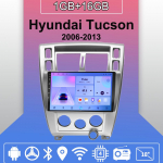 Android Carplay autoraadio Hyundai Tucsoni 2006-2013 multimeediumipleieri peakomplekti stereo-GPS-i navigatsioonis&uuml;steemi jaoks BT WIFI 2+32GB 1+16GB h&otilde;be
