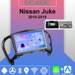 Android Carplay autoraadio Nissan Juke 2010-2019 multimeediumipleieri peakomplekti stereo-GPS-i navigatsioonis&uuml;steemile BT WIFI 2+32GB 2+32GB,B