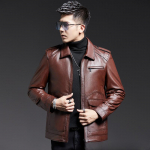 Uus Nahkjakk Meeste L&uuml;hike Mood, Nahkjakk Rev&auml;&auml;r Noorte Korea Versioon Slim Jakk 5XL