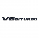V8 BITURBO Kirjalogo Autokleebis Twin Turbo Logo jaoks Tiiva Modifikatsioonitarvikute Silt Dekoratiivkleebis Red