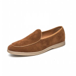Mood S&uuml;gisene seemisnahk Moodsad Briti stiilis Meeste Loafers Lamedad vabaajajalatsid Luksusbr&auml;ndi Nubuck Nahast Luksuslikud disainerpulmakingad 38 khaki