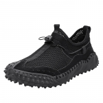 Suvised Hingavad k&auml;sit&ouml;&ouml;na valmistatud disaineri slip-on vabaaja meeste kingad paks tald &otilde;&otilde;nesp&otilde;hjaga ketsid kerged v&auml;litingimustes kasutatavad lamedad kingad mokassiinid 38 must