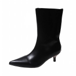 Terava ninaga seksikad naiste pahkluusaapad elegantsed madala kontsaga s&uuml;gise uued nahkjalatsid 2024 trend uus rock gooti disainer talvesaapad naistele 35 must