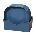 12 tk eelroa roog Jaapani stiilis k&ouml;&ouml;gividinad Kerge laua split luust madu taldrikualus Tugev t&ouml;&ouml;riist, kerge sinine