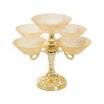 1 tk, Euroopa stiilis p&ouml;&ouml;rlev puuviljakorv, mitmetasandiline suupiste- ja kommin&otilde;u, elutoa dekoratiivne keskosa, plastikust puuviljaalus, peotarbed kollane