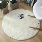 &Uuml;mmargune vaip kohev pehme ala vaibad lastele T&uuml;drukutele Printsessi lossi Palus Shag vaip Armas ringikujuline magamistoa sisekujundus 40*40cm valge