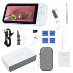 3,9 mm otoskoopkaamera 5-tollise IPS-ekraaniga 1080P HD digitaalne otoskoobi endoskoop intelligentne visuaalne valge