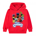 Laste 3D kapuutsiga pusa Smiling Critters pullover Laste kampsun 110cm punane