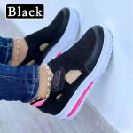 Naiste suvised hingavad &uuml;mmarguse peaga kiiluplatvormiga Slip-on sandaalid &Uuml;hev&auml;rvilised sussid Shake Kingad Lendavad kootud takjakingad kerged tossud kingad 35 punane