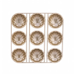 9 pesaga s&uuml;sinikterasest kuldse karbi kammkarbi vorm DIY k&uuml;psised kook kandik k&uuml;psetusvorm Madeleine'i pann k&uuml;psetamine k&ouml;&ouml;gi kondiitritarbed must