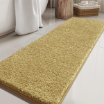 Paksutatud superabsorbeeriv super libisemiskindel vannitoamatt vaip libisemiskindel vastupidav tualettmatt sissep&auml;&auml;suuksematt kodu kaunistus 50cm x 120cm aprikoosi