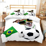 Laste toa voodipesukomplekt Armas koera multikas prindiga tekikott padjap&uuml;&uuml;r kolmeosaline komplekt mugav tekk kate kingitus EU 135x200cm 2PCS