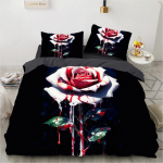 3D lilleline voodipesukomplekt Teki- v&otilde;i voodikate Komplektid Lilleline Voodipesu hall roosa Disain Kohandatud King Queen T&auml;issuurus 200x200 EU Single 135x200cm