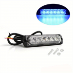 1tk 6 LED vilkuv vilkur h&auml;daabi kiirabi stroboskoop punane ja sinine kollane LED hoiatustuli autole sinine