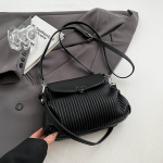 Kaenlaaluste plisseeritud kott naistele K&otilde;rgekvaliteedilise Sense Tekstuuriga V&auml;ike Crossbody kott Naiste vabaaja pehmest nahast kott