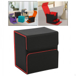 Kogumiskaartide tekkikarp Vastupidav PU nahk TCG kaartidele Pesapall black and red