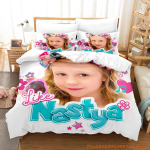 Like Nastya Voodipesukomplekt &Uuml;heinimese Twin T&auml;iskasvanu Queen King Suurusega Voodikomplekt T&auml;iskasvanu Laste Magamistuba Tekikotikomplektid 3D Anime Voodilina Komplekt EU Double(200x200cm)