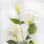 1 tk Kunstlille kolmikn&auml;rvi eustoma lille kodukaunistus v&otilde;ltslilled pulma lilled siidist eustoma roheline