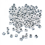 Perle D&eacute; en plastique Alphabet 5 x 5 mm 40 g