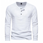 Meeste pikkade varrukatega T-s&auml;rk Puuvillane Slim Fit alumine s&auml;rk Fitness Topid T-s&auml;rgid N&ouml;&ouml;bi kaelusega vabaaja hubane t-s&auml;rk XXL valge