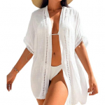 Naiste rannakate &Otilde;&otilde;nes Puhkuses&auml;rk P&auml;ikesekaitse Anti-UV Kiiresti kuivav Bikiini Ujumistrikoo &Uuml;hev&auml;rviline L&otilde;dvad Basseini R&otilde;ivad valge