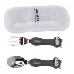 Multifilmi kahvli lusikas roostevabast terasest beebi toitmine koolitus lusikad kahvlid kaasaskantavad lapsed loom L