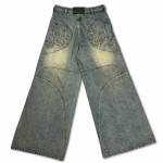 T&auml;navar&otilde;ivad Pestud Retro Baggy Teksad Goth Hip-hop Isiksus Harajuku Trendikas Must Sirged Pant Y2K Laia s&auml;&auml;rega p&uuml;ksid Unisex S