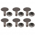 200 komplekti kahekordse peaga neet &uuml;mmargune naast nael raud teksan&ouml;&ouml;p nahk kingad kotid riided 10x10mm must