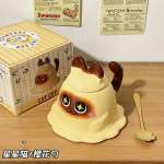 Kruus Keraamiline Kodu Kaane ja Armsa Kassi Kujuga Naljakas Hoiustamine Vesi Kohvitass S&uuml;nnip&auml;evakingitus T&uuml;druk Halloweeni Lauadekoratsioon Kinkekarp