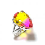 Natural Bi-Color Tourmaline Gemstone 925 Sterling Silver Ring Size 8 h8y93