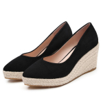 Suede Kiilkingad Naiste Pumbad Terava Ninaga K&otilde;rged Kontsad Platvormiga Espadrillid Kingad Samad Kui Printsess 35 must