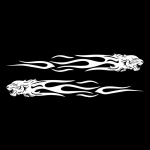 Mootorratta 20 cm kleebise v&auml;rvi Totem auto j&auml;relhaagis auto v&auml;ike 3 cm uus kleebis Tiger Decal Mootorratta leek