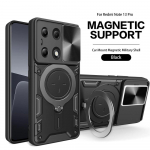 L&uuml;kandkaamera magnet&uuml;mbris Xiaomi Redmi Note 13 10 12 11 Pro Plus 12S 11S 9T 9 p&otilde;rutuskindlad matt&uuml;mbrised Redmi 13C 12C 12 10C jaoks Redmi 10 5G must
