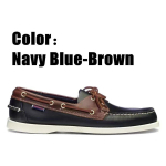 Meeste Naiste Ehtne Nahk Klassikalised Paadikingad, Chaussure Nautique Homme Femme De Docksides Pluss Suured Br&auml;ndi Lamedad Mokassiinid X076 40 black