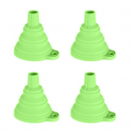 4 tk kokkupandav silikoonlehter, kiire lekkekindel vedeliku &uuml;lekandmine kuumakindel painduv silikoonist valamist&ouml;&ouml;riist roosa