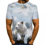 Meeste loomade T-s&auml;rk 3D prinditud leopardimustriga Meeste suveloomade graafiline metsaline graafiline naiste/meeste uudne hip-hop t&auml;navar&otilde;ivad 3XL