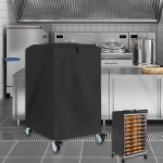 Baker Rack Cover Zipper Oxford Cloth Easy to Install and Remove Bun Pan Cover,Wear Resistance black