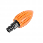 Kodu kanalisatsiooni survepesuri otsik Puhta katuse &auml;ravoolutoru loputusseade aiavooliku jaoks vee raketi &auml;ravoolutoru puhastusvee otsik oranž