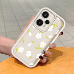 Pehme silikoonist ruudukujulise redeliga printimismustriga telefoni korpus, t&auml;iskaanega kaamera p&otilde;rutuskindel kaitse kummist &uuml;mbris Xiaomi Redmi jaoks Redmi Note 13 Pro+ 5G valge