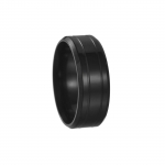 2024 Meeste Must Titaanterasest S&otilde;rmus - 8mm Lihtne Elegantne Euroopa/Ameerika V&auml;lis&otilde;hu S&otilde;rmus Size 8 must